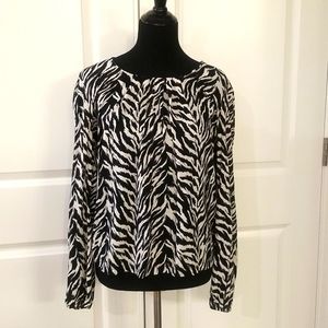 Jones New York Signature Zebra Print Blouse XL perfect condition! BUNDLE TO SAVE